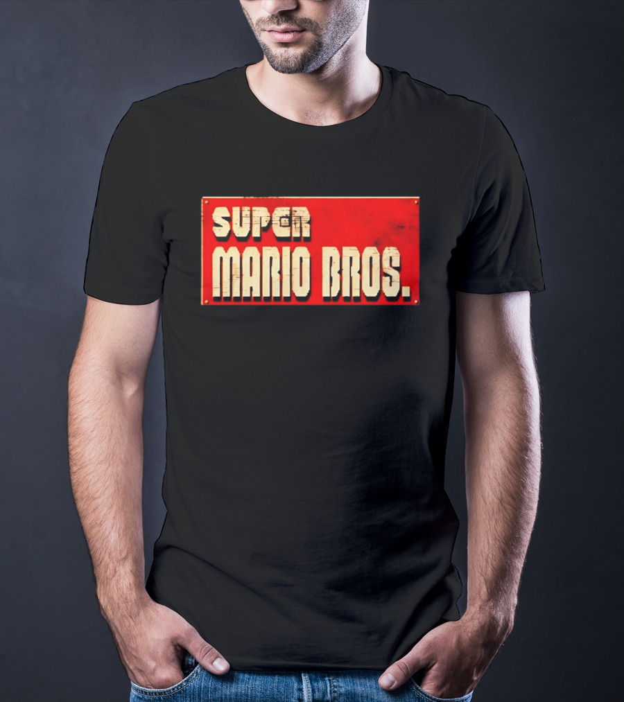 Super Mario Bros Iconic Title Sign T-Shirt