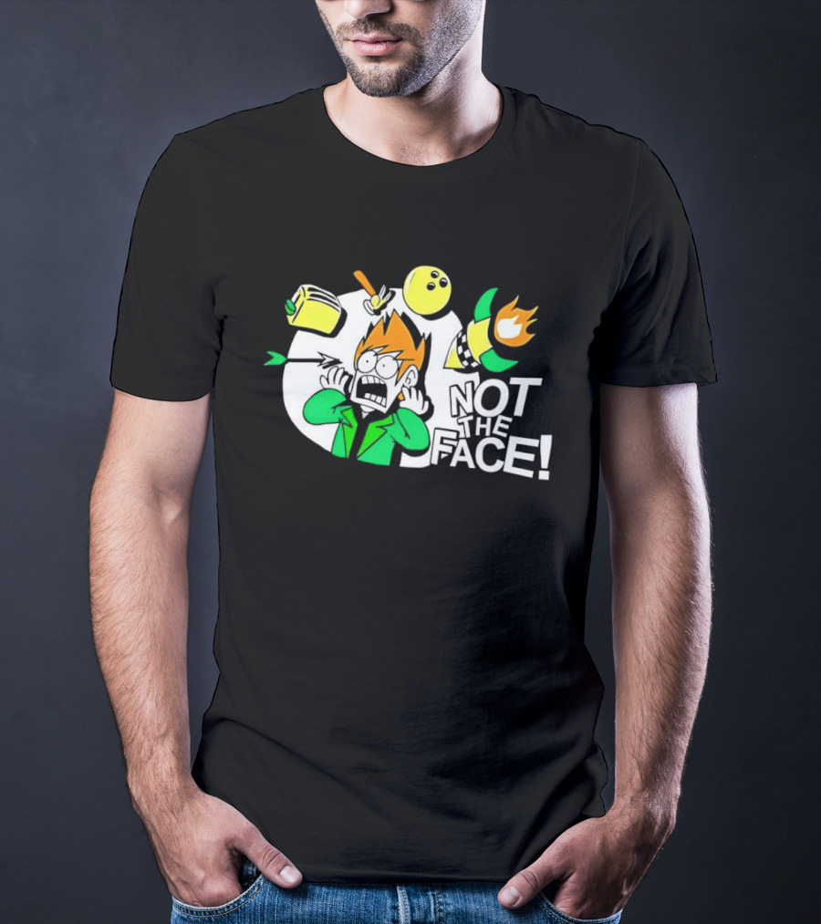 Eddsworld Not The Face Cartoon Humor Expression Colorful Characters T-Shirt