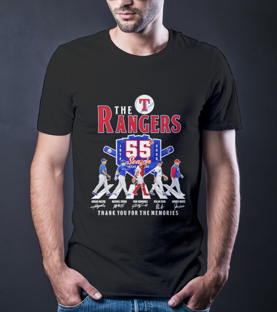 The Rangers 55th Season 1972 2026 Thank You For The Memories T-Shirt