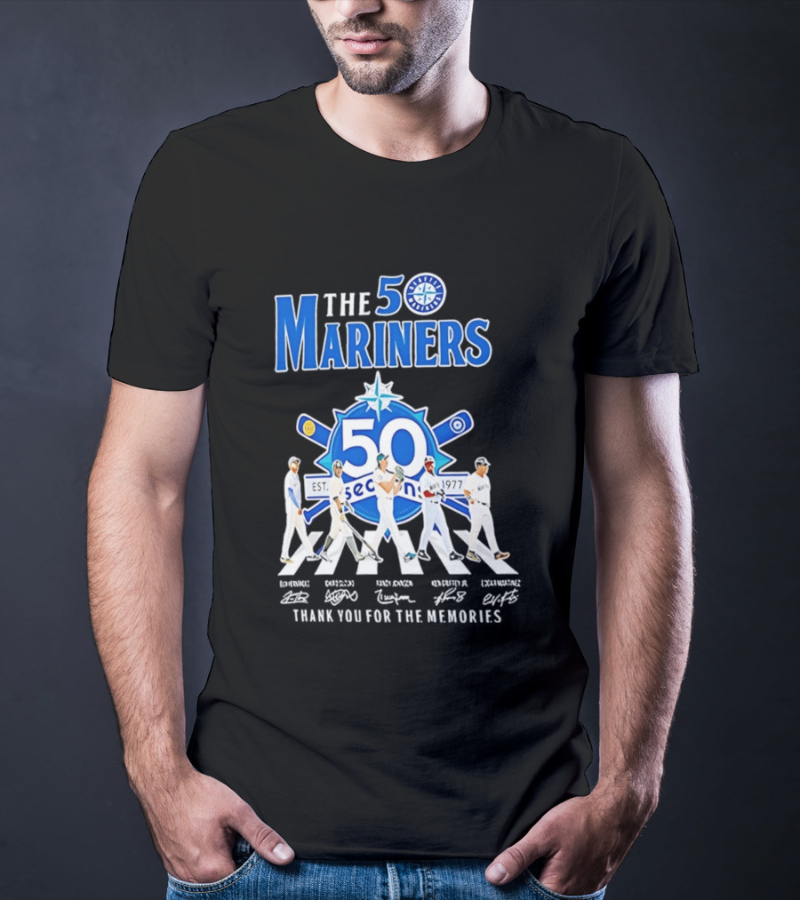 50 Seasons Seattle Mariners Thank You For The Memories 1977 2027 T-Shirt