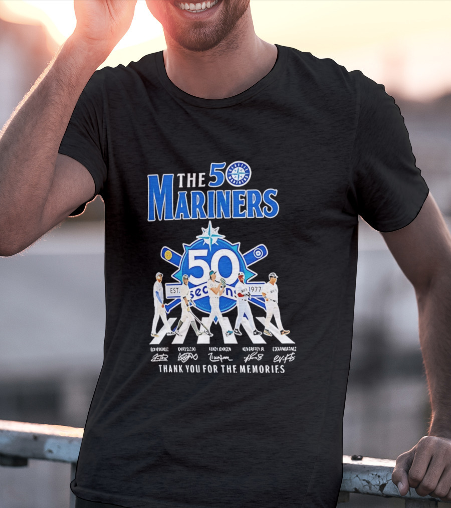 50 Seasons Seattle Mariners Thank You For The Memories 1977 2027 T-Shirt