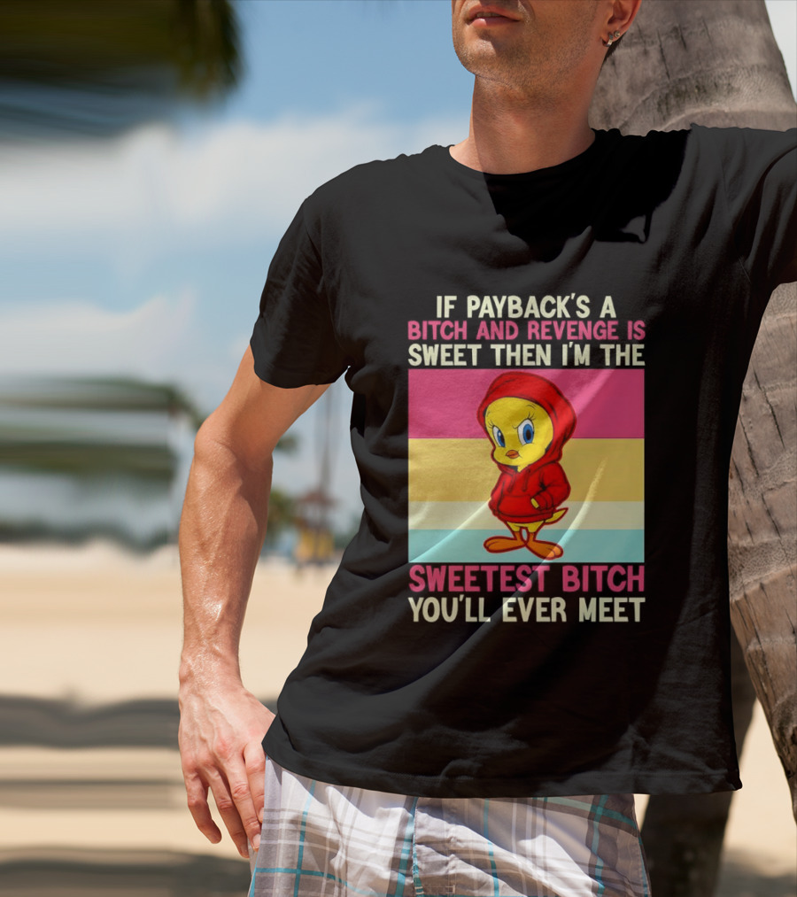 Tweety Bird If Payback's A Bitch And Revenge Is Sweet Then I'm The Sweetest Bitch You'll Ever Meet T-Shirt