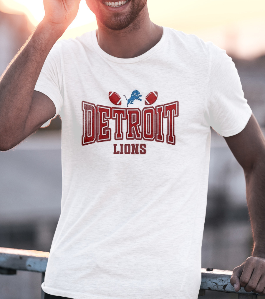 Detroit Lions My Heart Belongs Valentine's Day T-Shirt