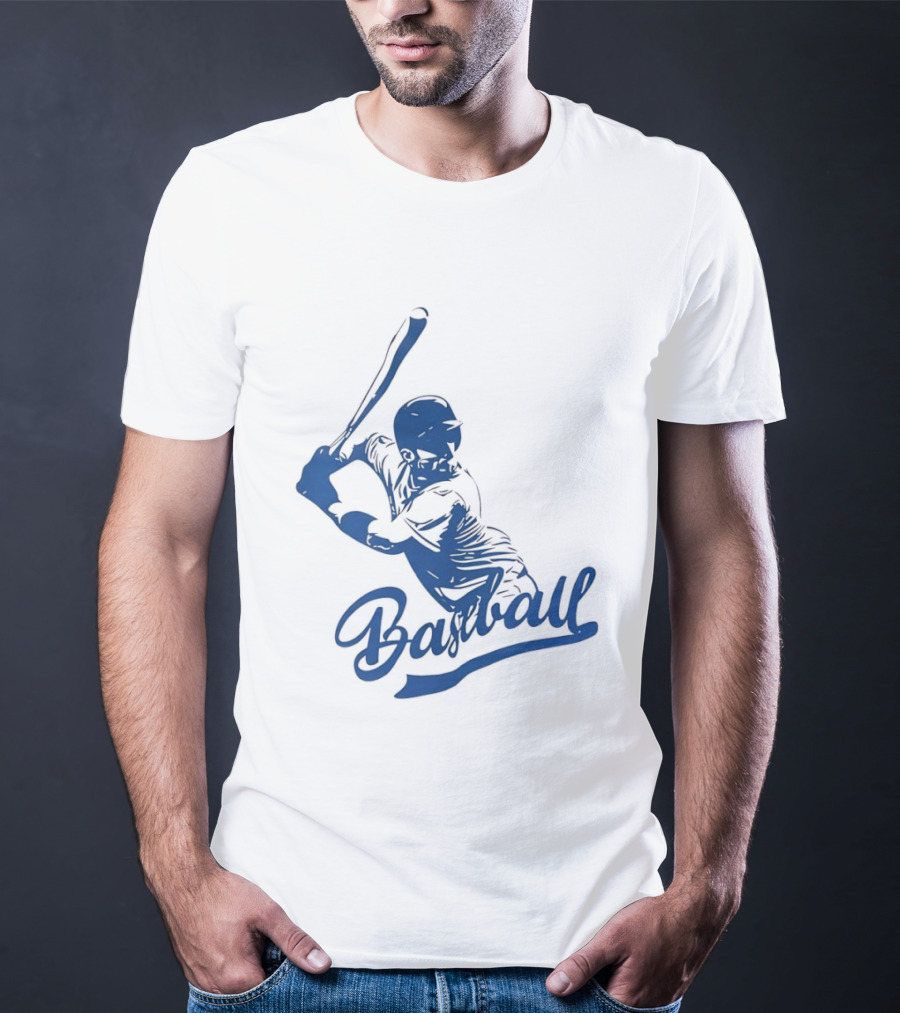 Middle Tennessee Blue Raiders Baseball Player Batting Action T-Shirt