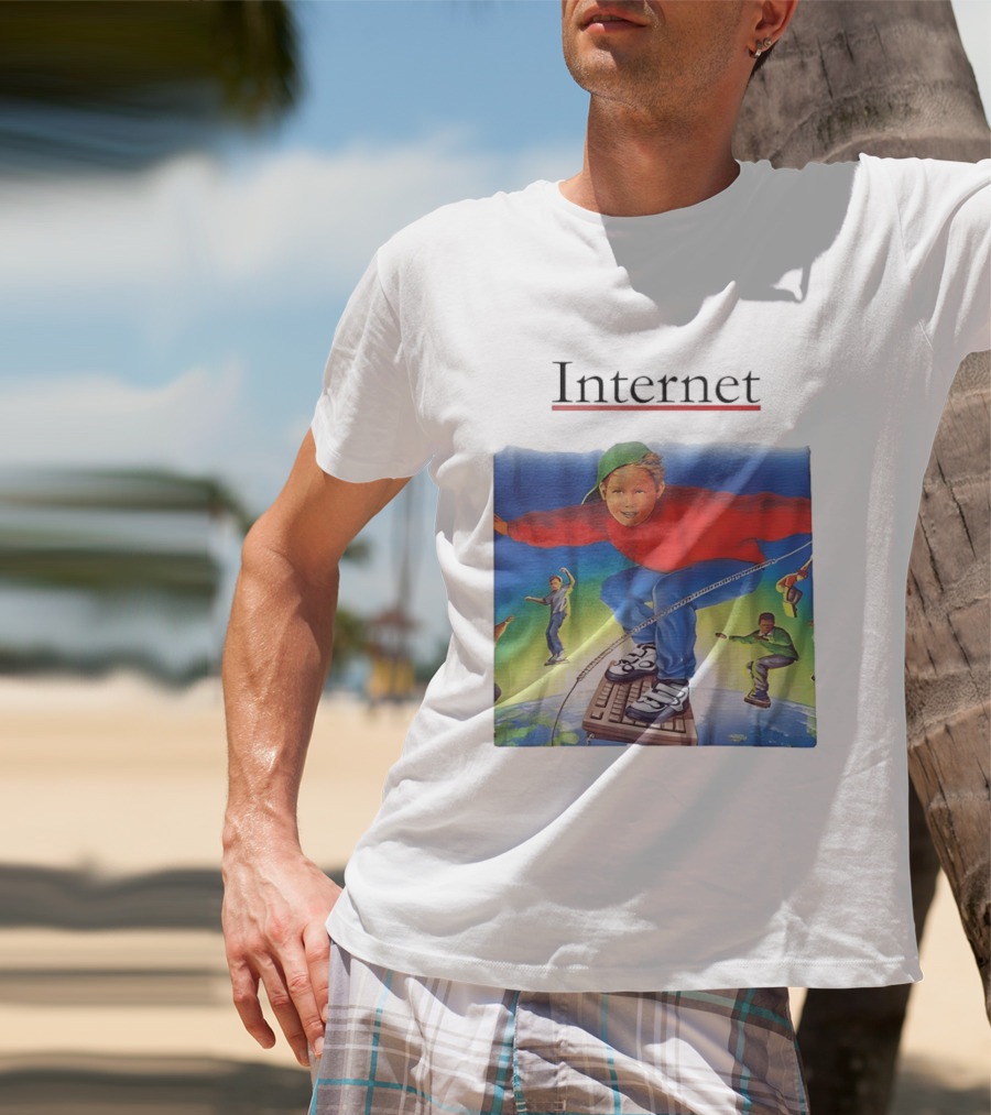 Internet Surfing Kids Adventure On Keyboard Across Digital World T-Shirt