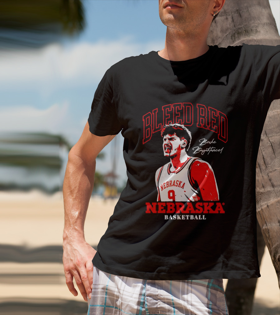 Bleed Red Berke Buyuktuncel Nebraska Basketball T-Shirt