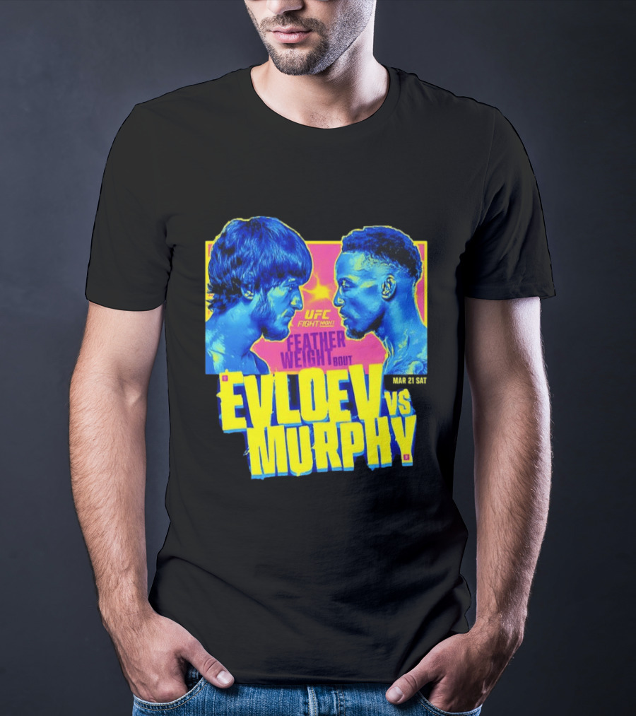 UFC Fight Night Featherweight Bout Evloev Vs Murphy 2026 Match Up T-Shirt