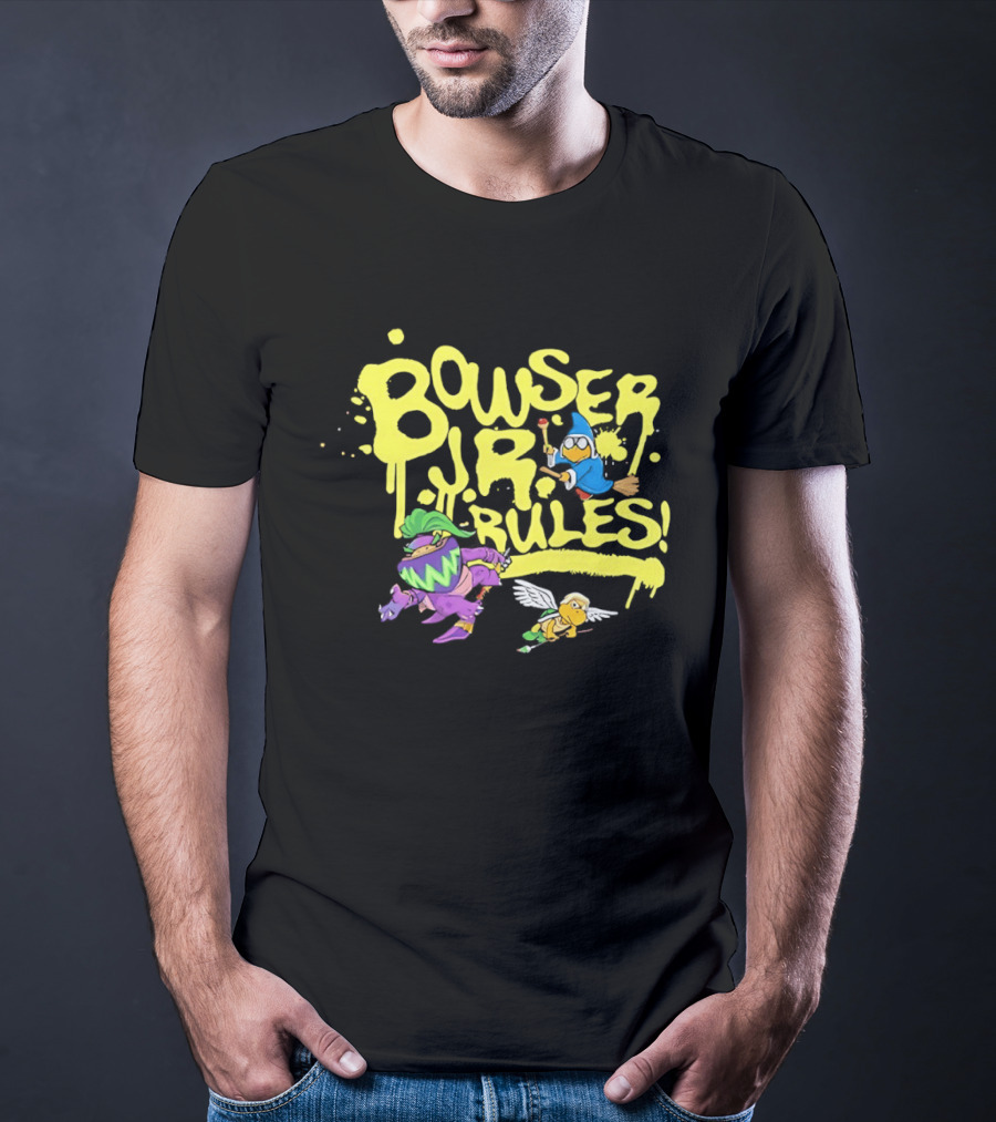 Bowser Jr Kamek And Paratroopa Bowser Jr Rules Mario Gaming Characters T-Shirt