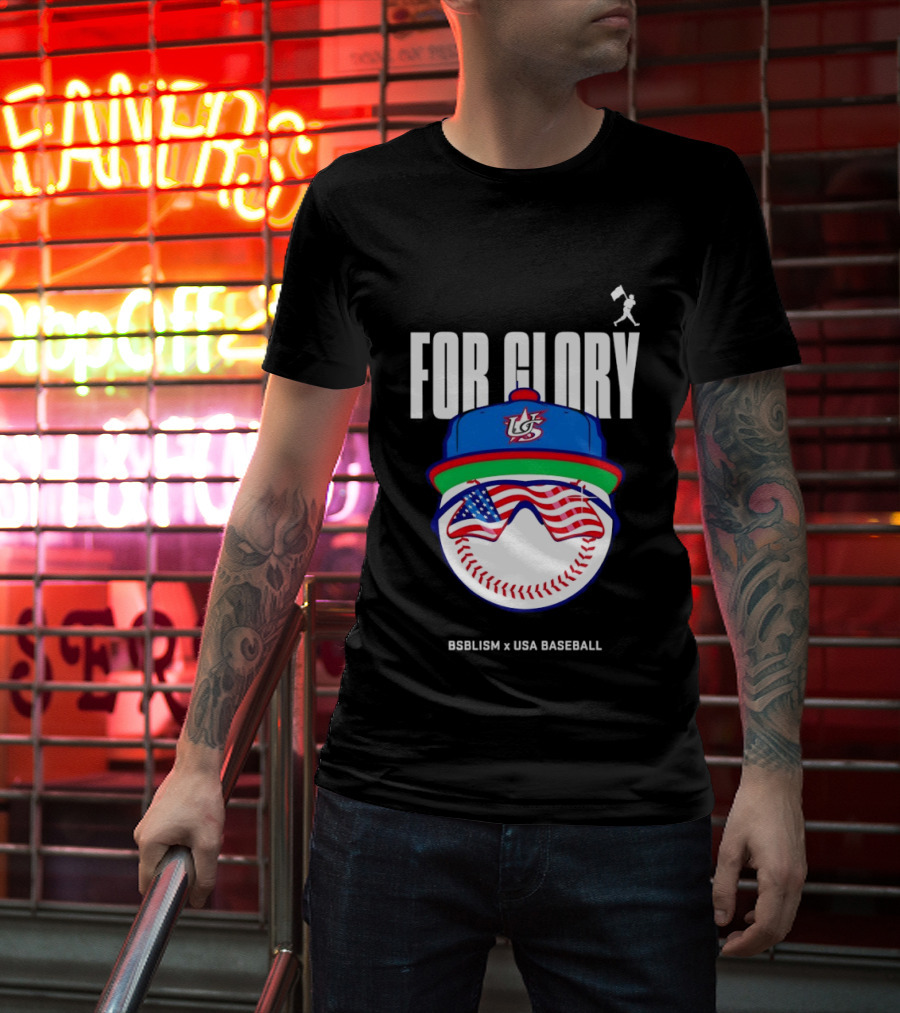 FOR GLORY Baseballism X USA Baseball American Flag Cap Sunglasses Baseball T-Shirt