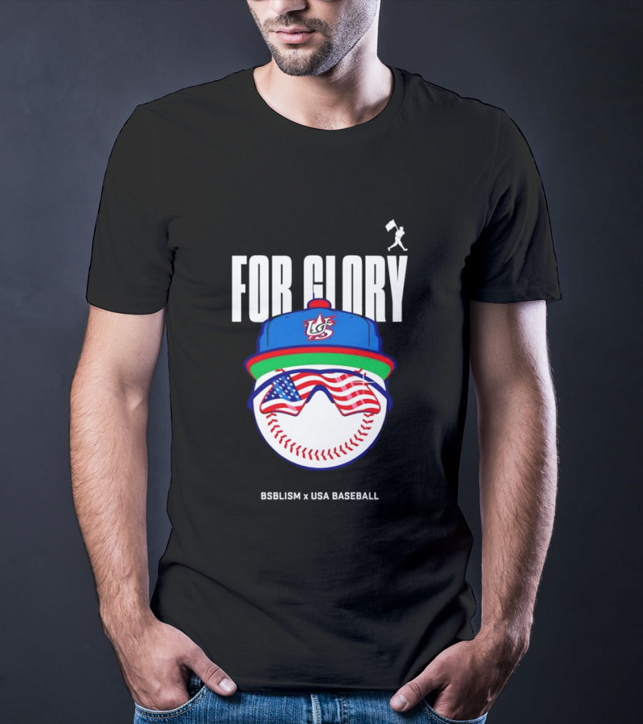 FOR GLORY Baseballism X USA Baseball American Flag Cap Sunglasses Baseball T-Shirt