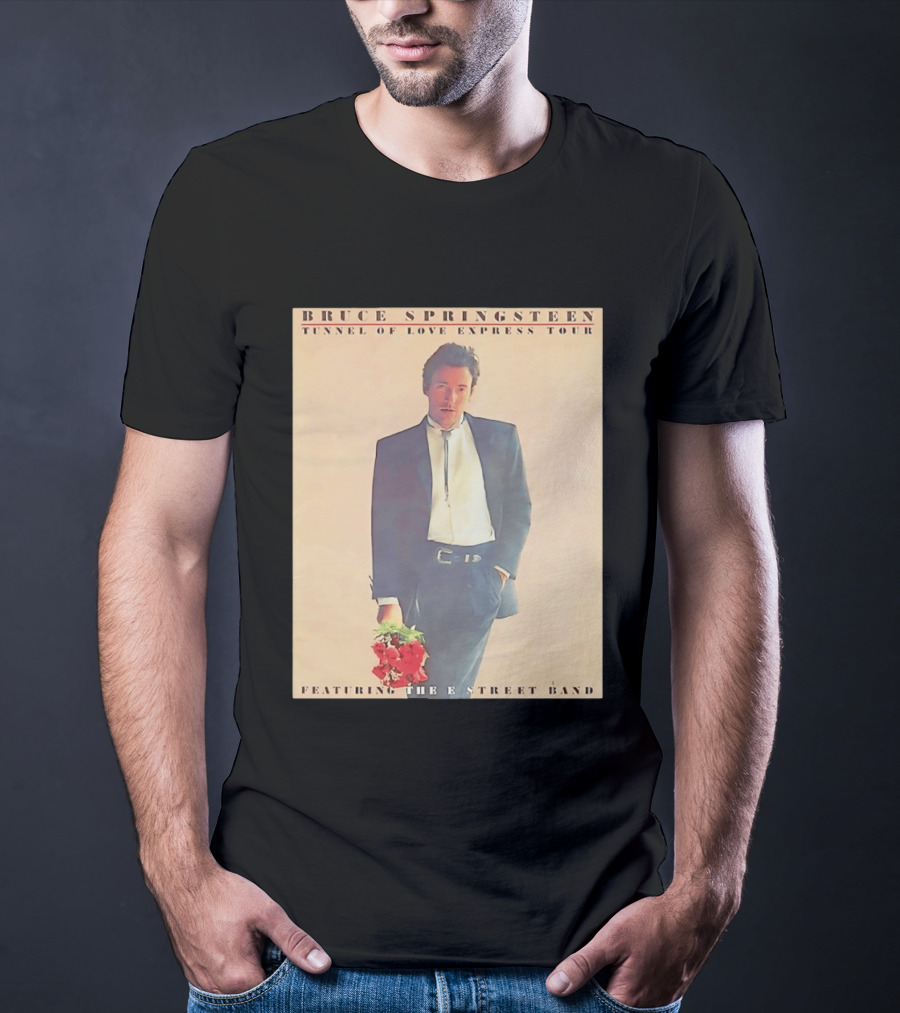 Bruce Springsteen Tunnel Of Love Express Tour Featuring The E Street Band 80s Vintage Rock Music Memorabilia T-Shirt