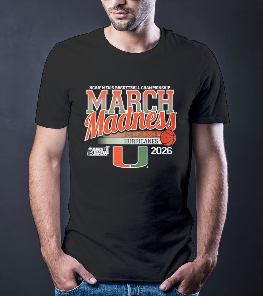 NCAA Men's Basketball Championship March Madness Miami Hurricanes 2026 T-Shirt