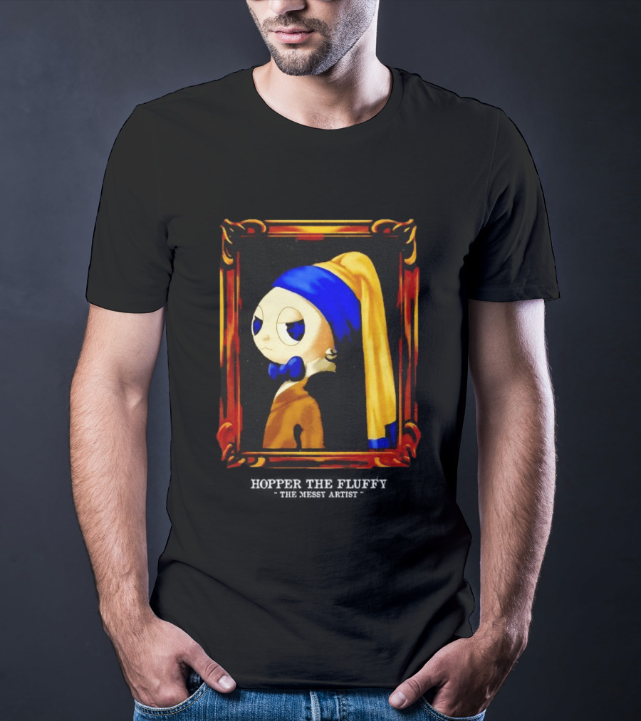 Hopper The Fluffy With A Pearl Earring Classic Masterpiece T-Shirt
