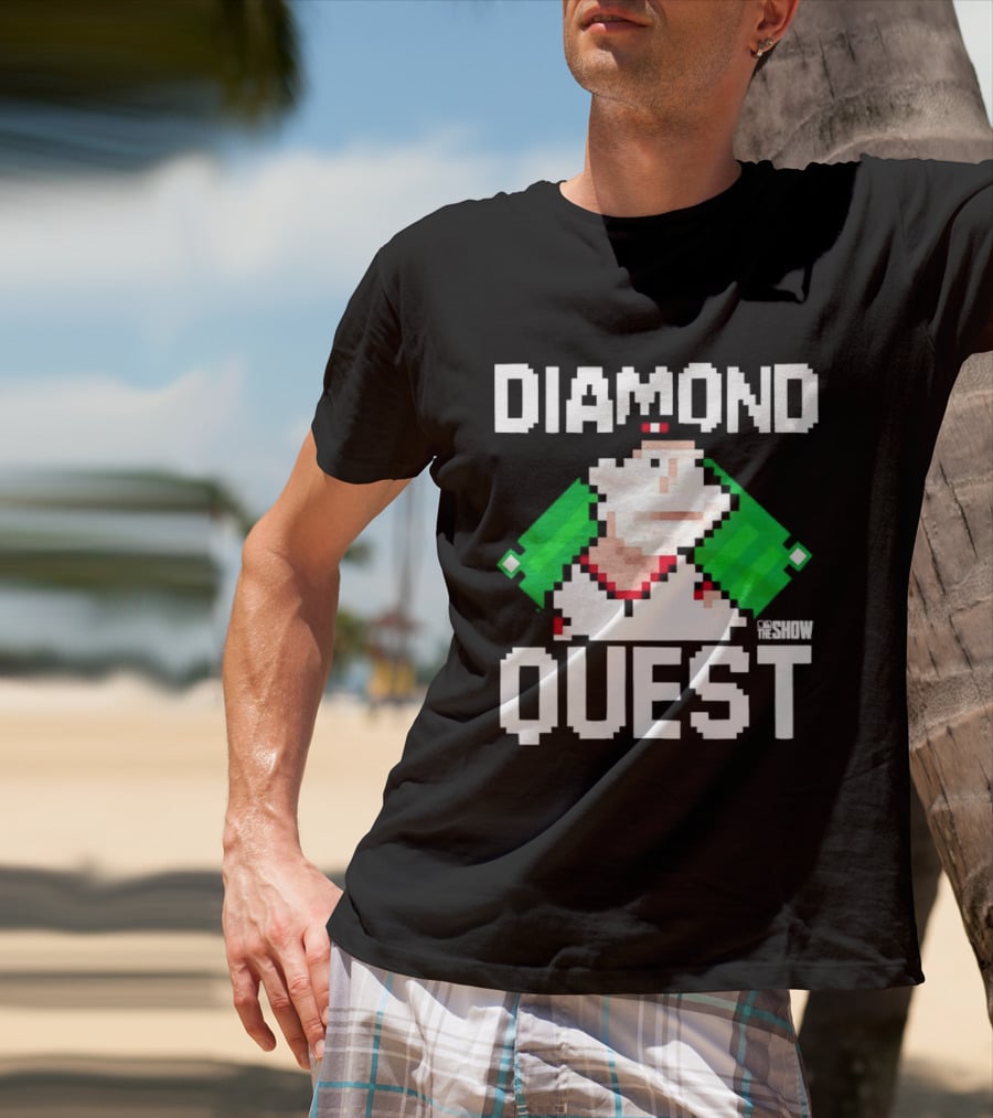 MLB The Show Diamond Quest Pixelated Baseball Adventure T-Shirt