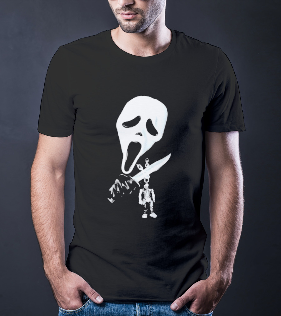 Don Toliver Scream Cactus Jack Favorite Scary Movie Ghostface Knife Skeleton Collaboration T-Shirt