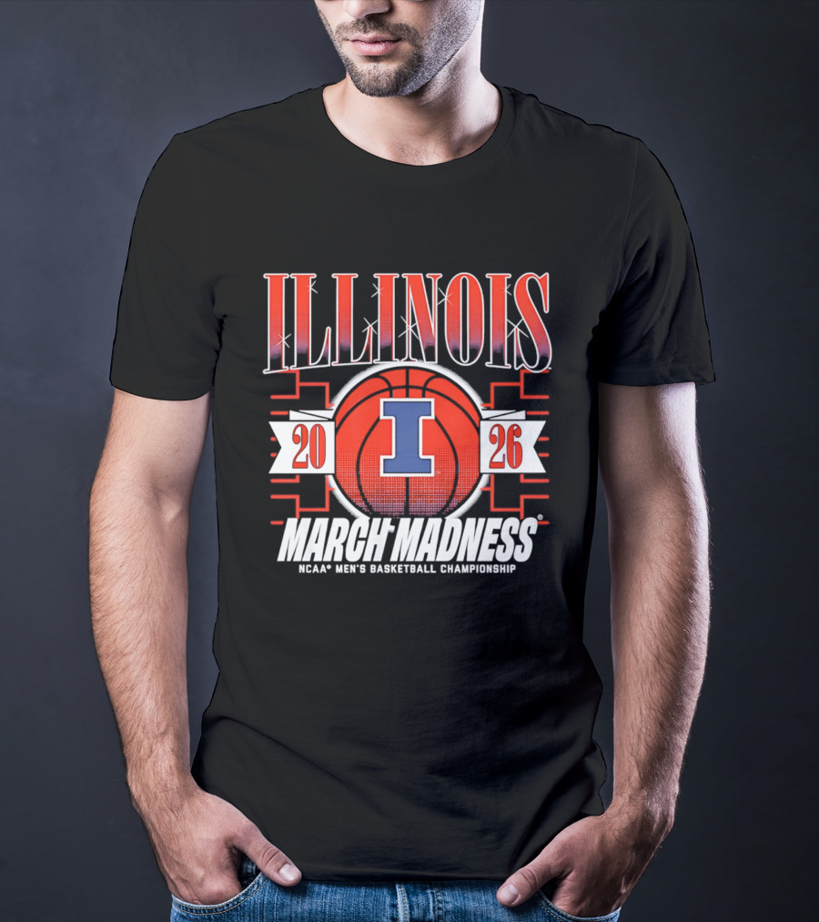 Illinois Fighting Illini 2026 NCAA Men's Basketball March Madness Championship T-Shirt