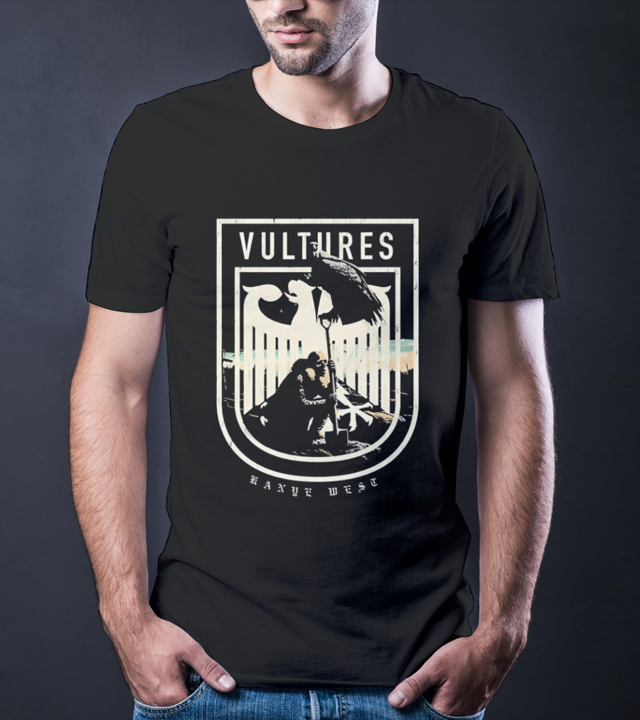 Vultures Kanye West Shield With Vultures And Embrace T-Shirt