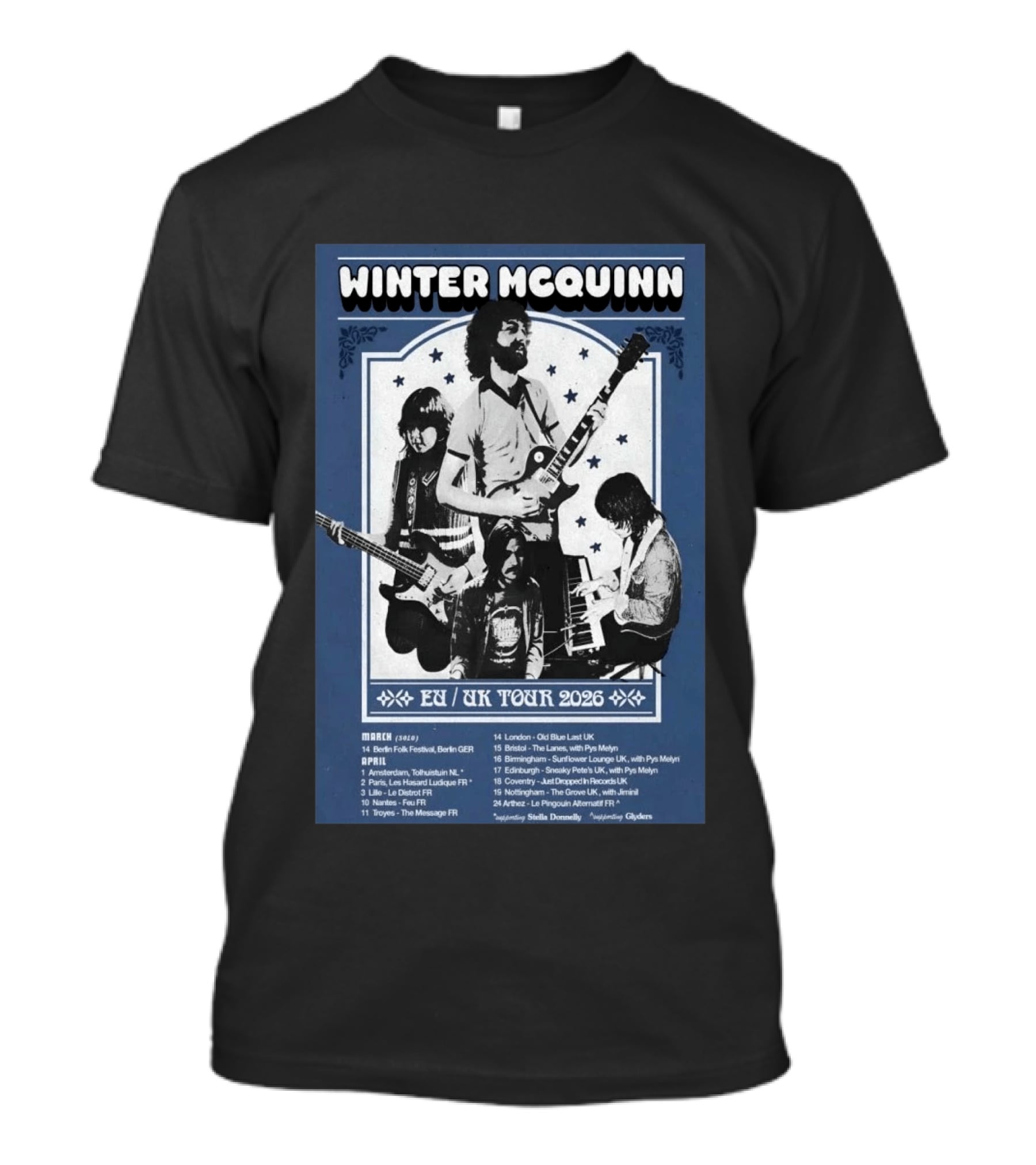 Winter McQuinn EU UK Tour 2026 Amsterdam Berlin Paris Manchester T-Shirt