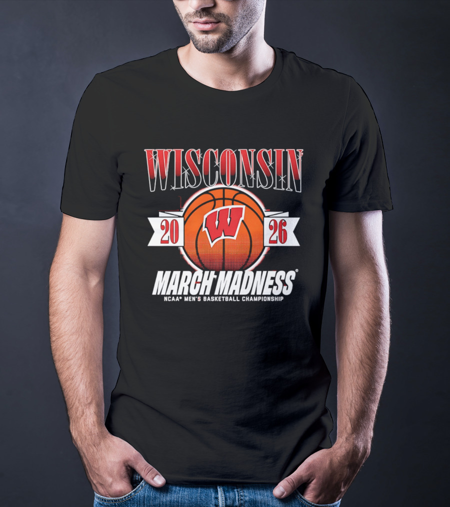 Wisconsin Badgers 2026 March Madness NCAA Men's Basketball Championship T-Shirt