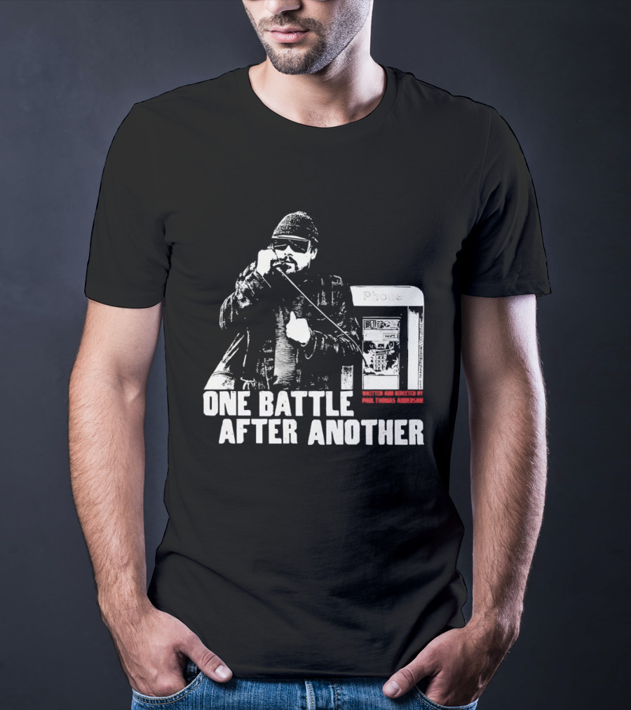 One Battle After Another Phone Booth Action T-Shirt