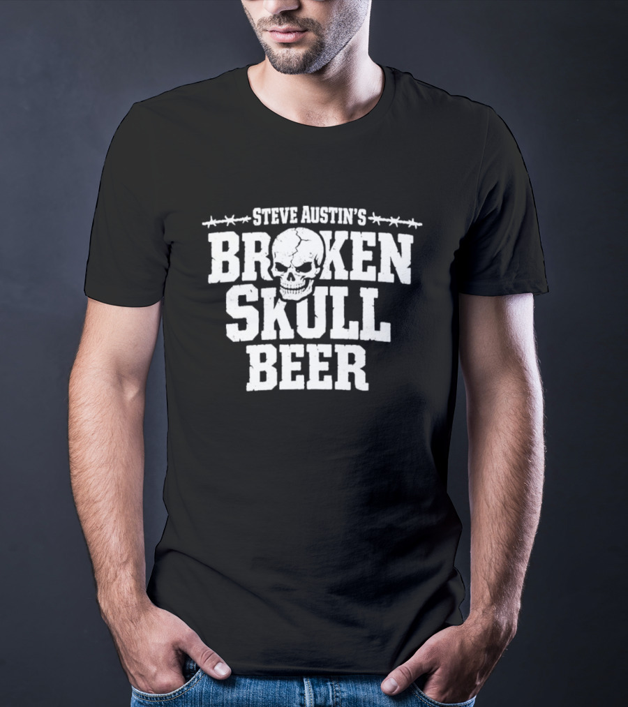 Steve Austin's Broken Skull Beer Retro Skull T-Shirt