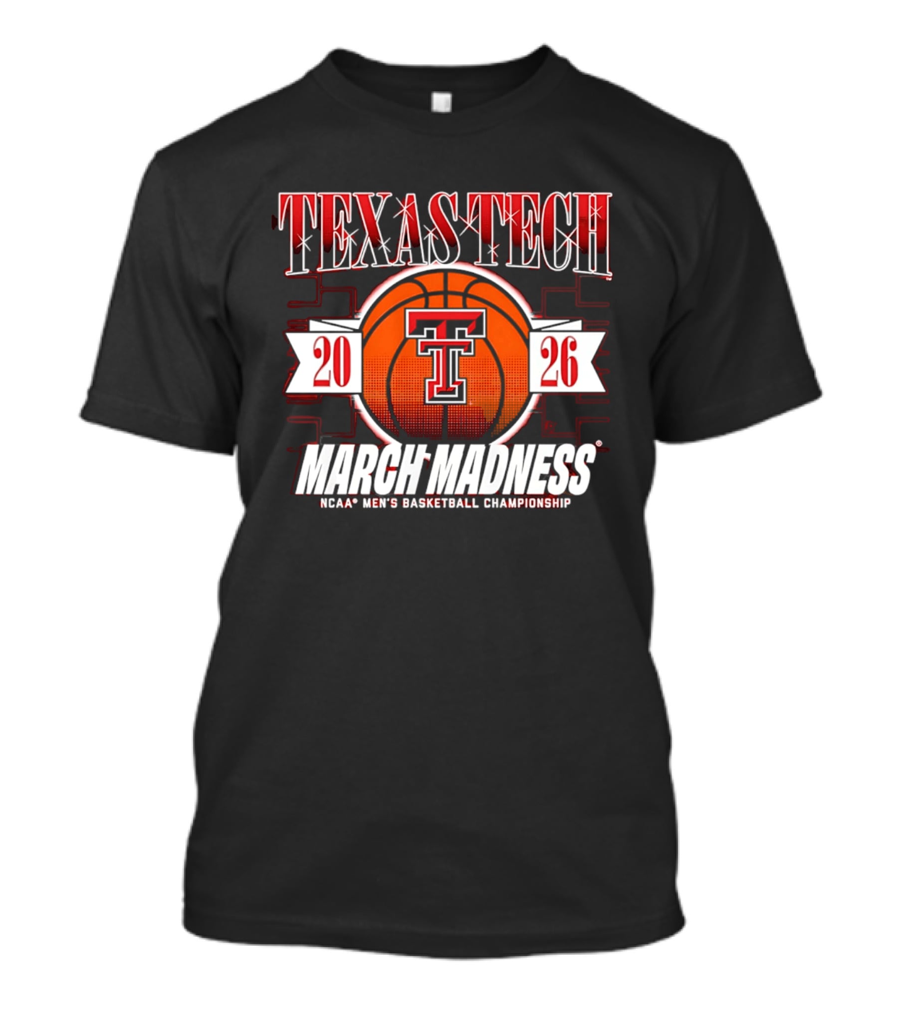 Texas Tech Red Raiders 2026 March Madness NCAA Men's Basketball Championship T-Shirt