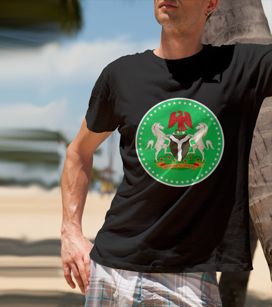 Unity Faith Peace Progress Nigeria National Coat Of Arms T-Shirt