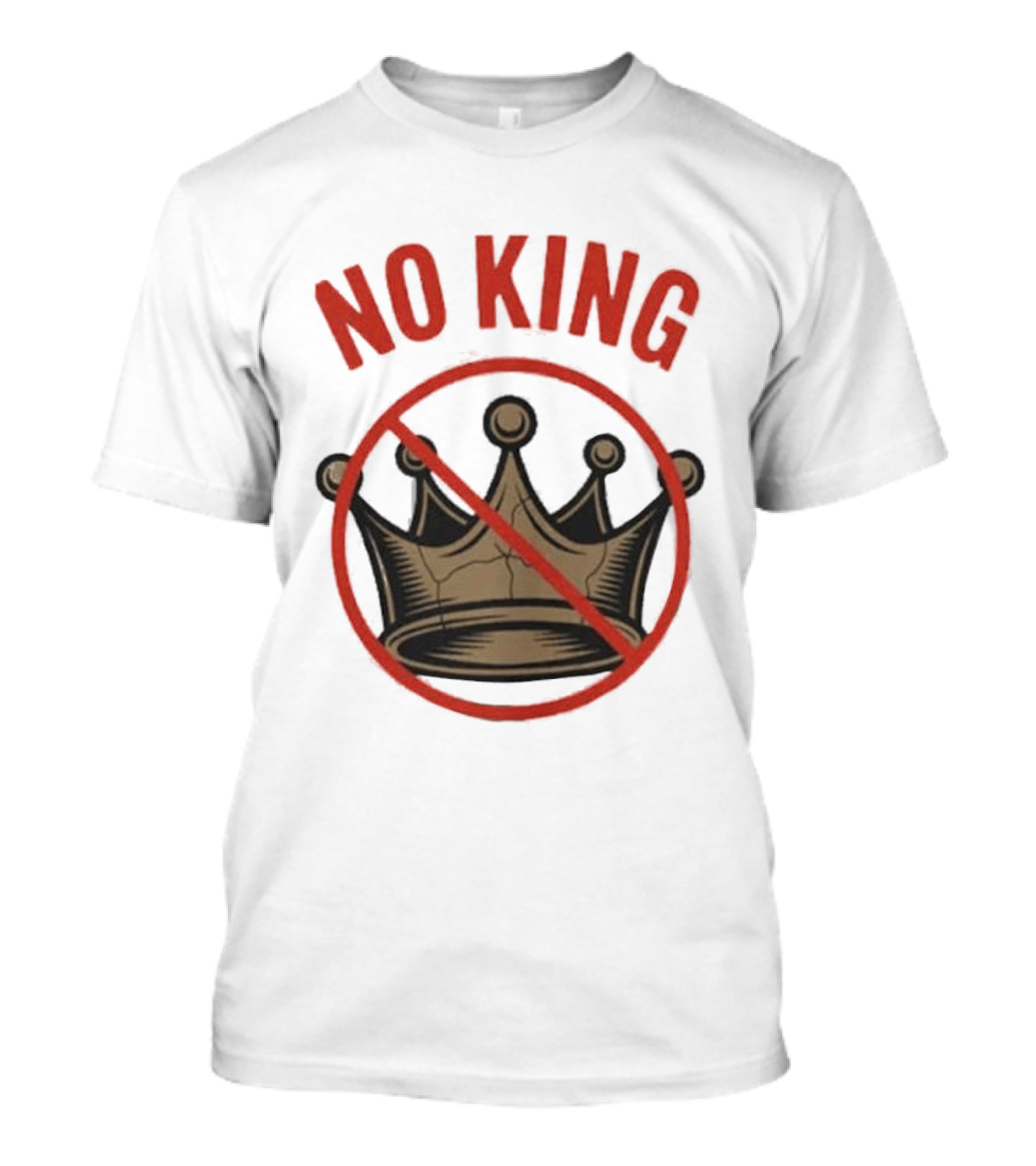 No King Anti Trump Crown Protest T-Shirt