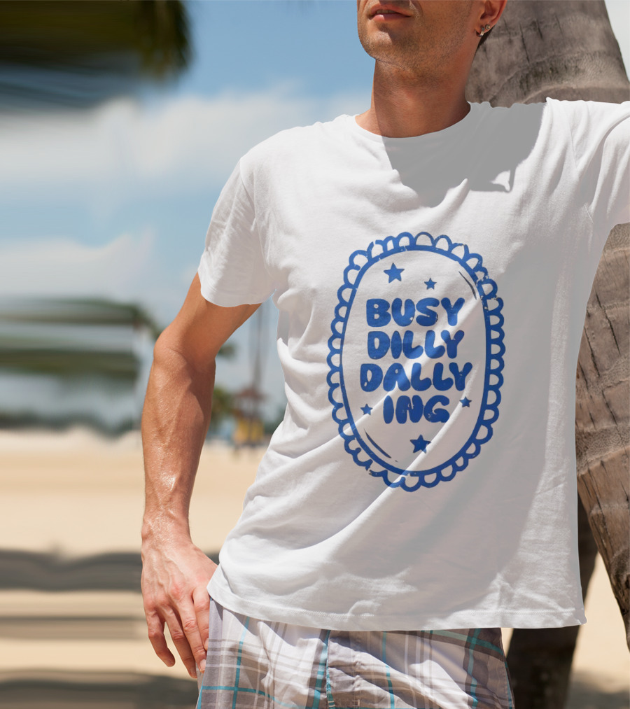 Busy Dilly Dally Inc Stars Oval Frame T-Shirt
