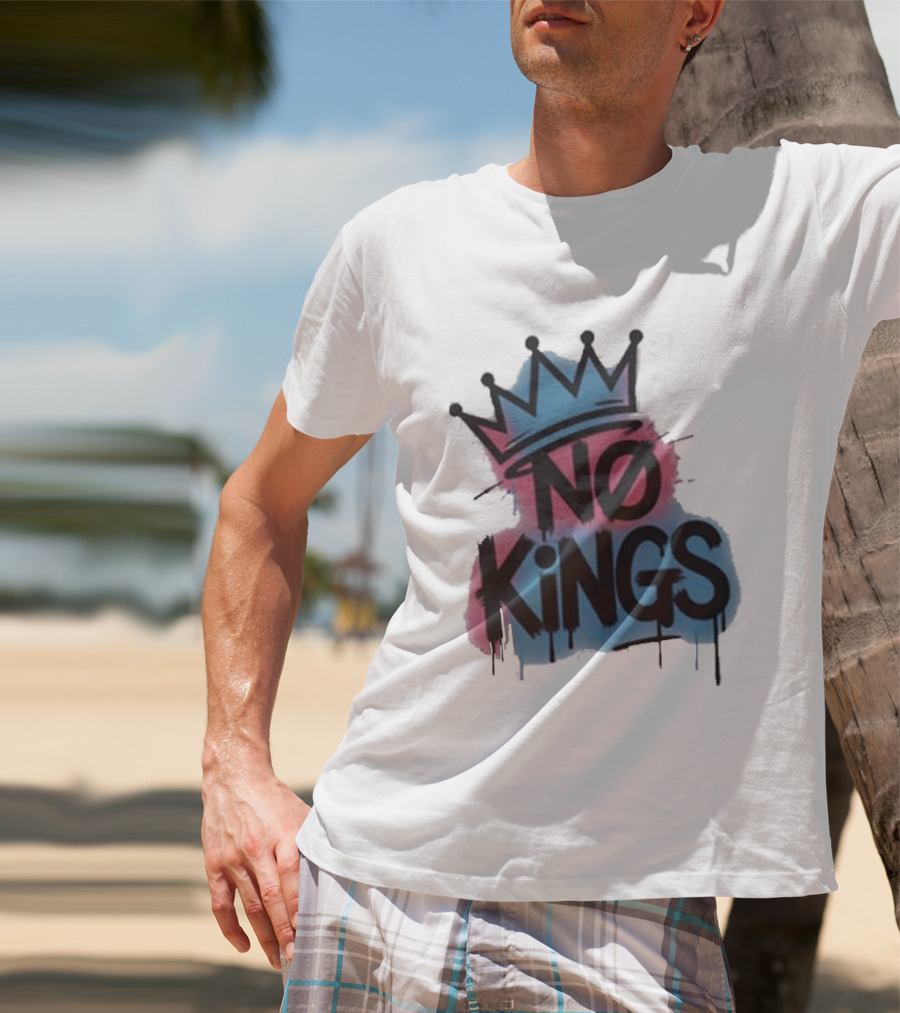 No Kings Day Graffiti Crown Street T-Shirt