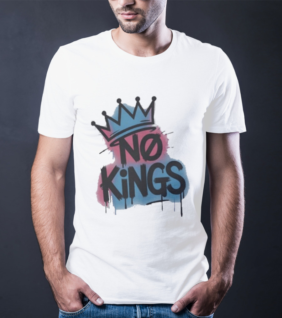 No Kings Day Graffiti Crown Street T-Shirt