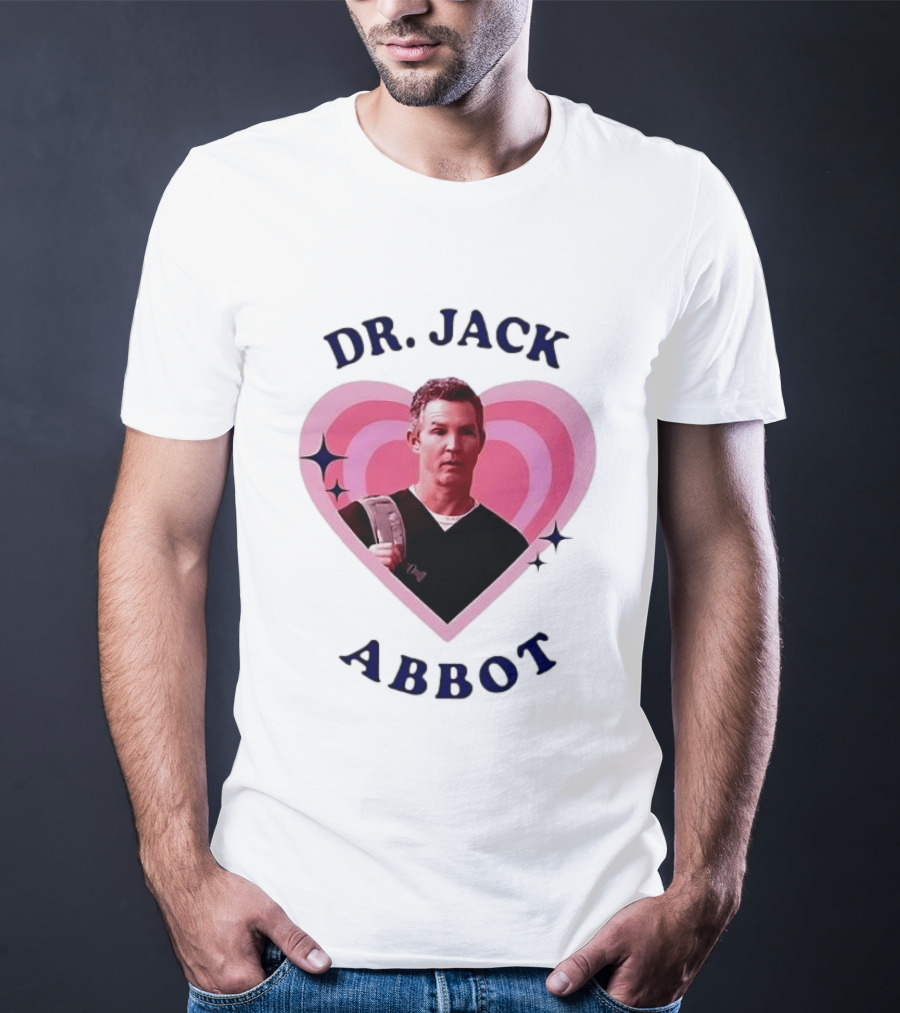 Dr. Jack Abbot Heart Retro Style Pink And Blue T-Shirt