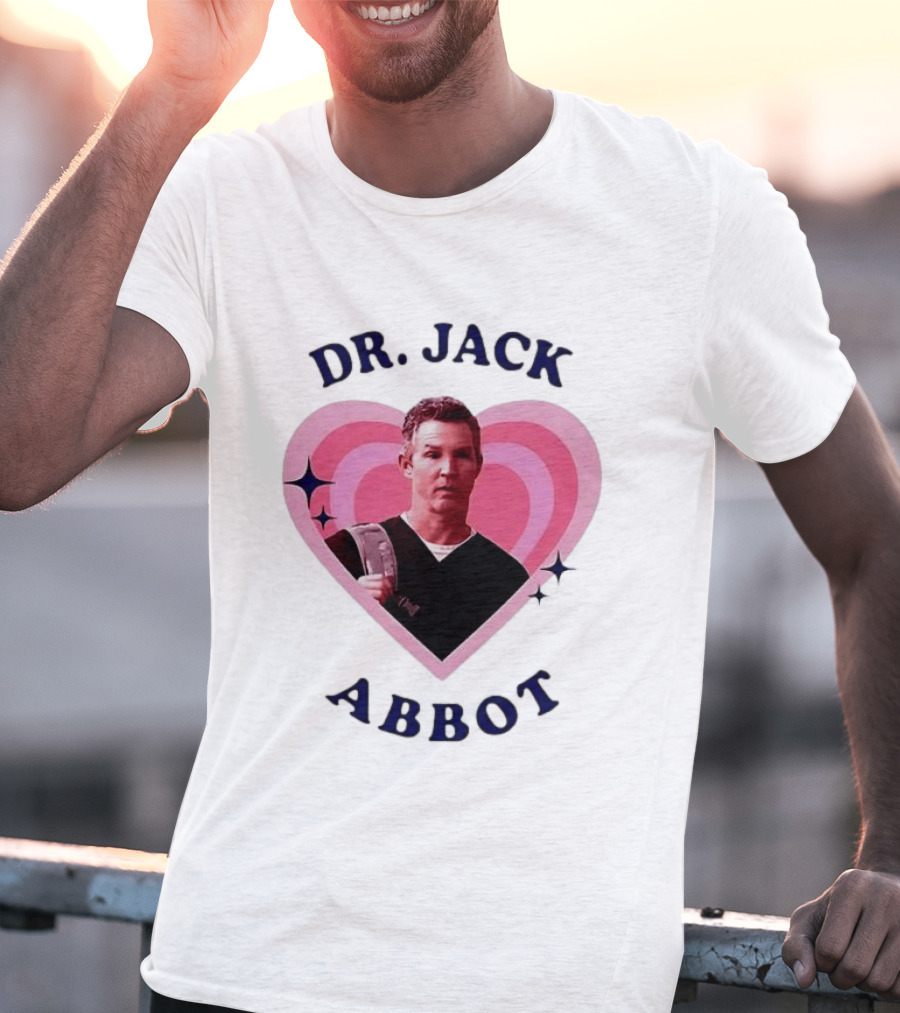 Dr. Jack Abbot Heart Retro Style Pink And Blue T-Shirt