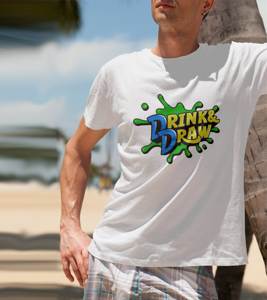 Drink And Draw Splatter Art Event T-Shirt