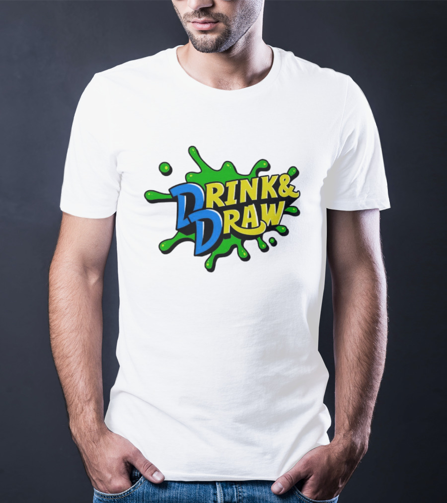 Drink And Draw Splatter Art Event T-Shirt