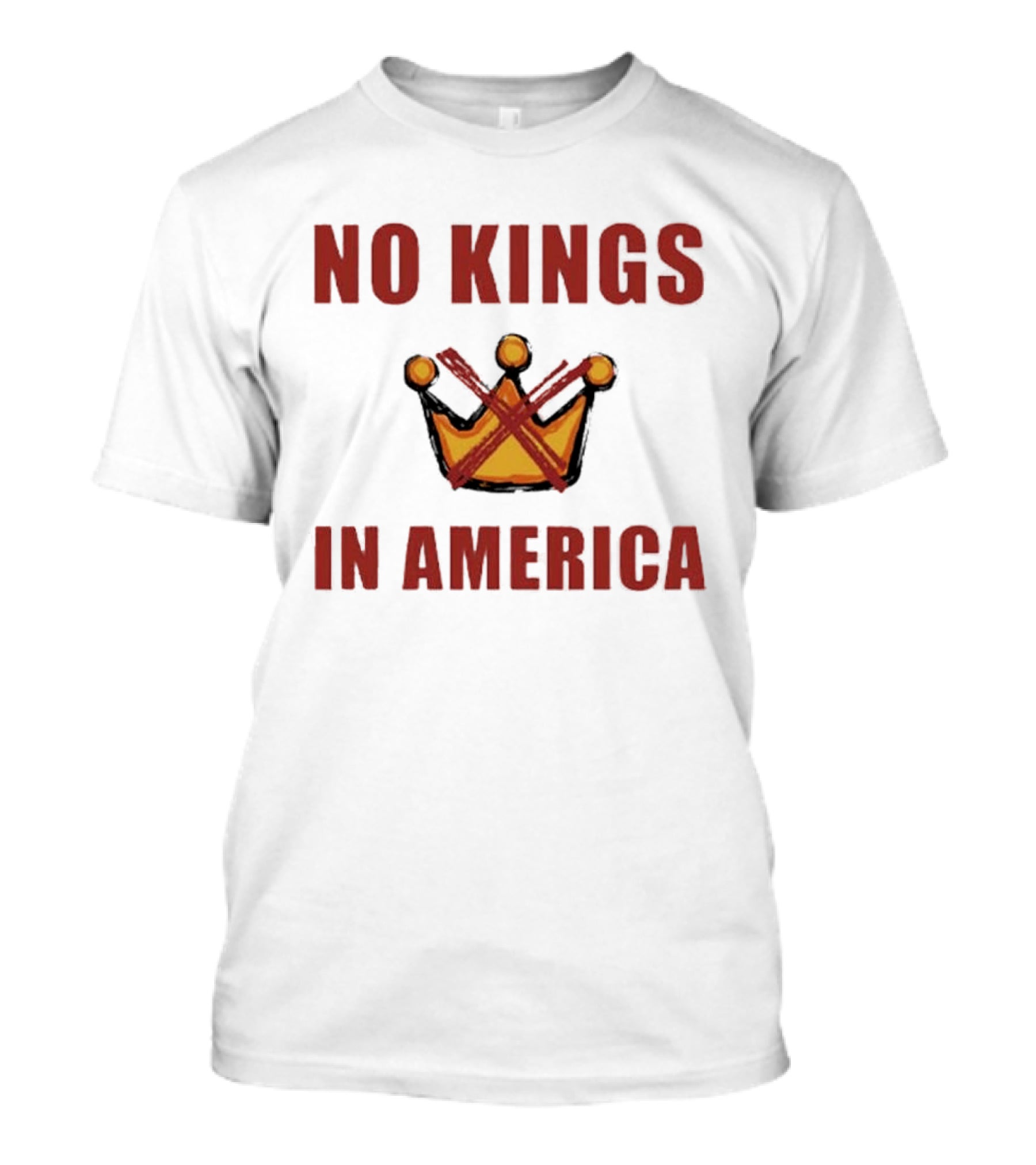 No Kings In America Crown Crossed Out T-Shirt