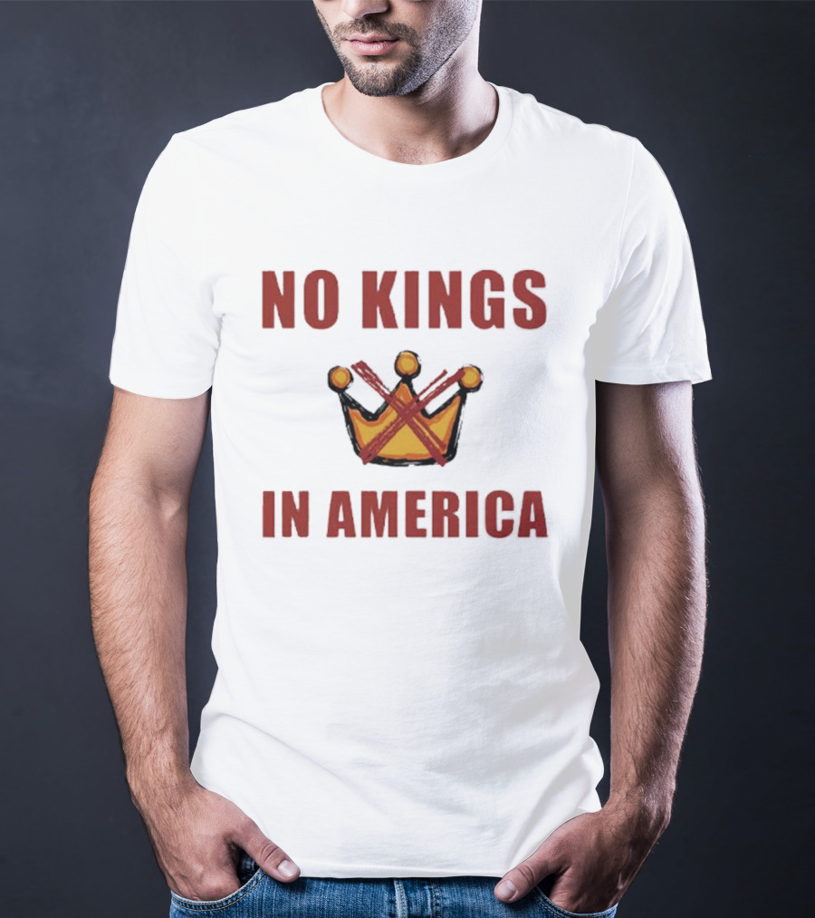 No Kings In America Crown Crossed Out T-Shirt
