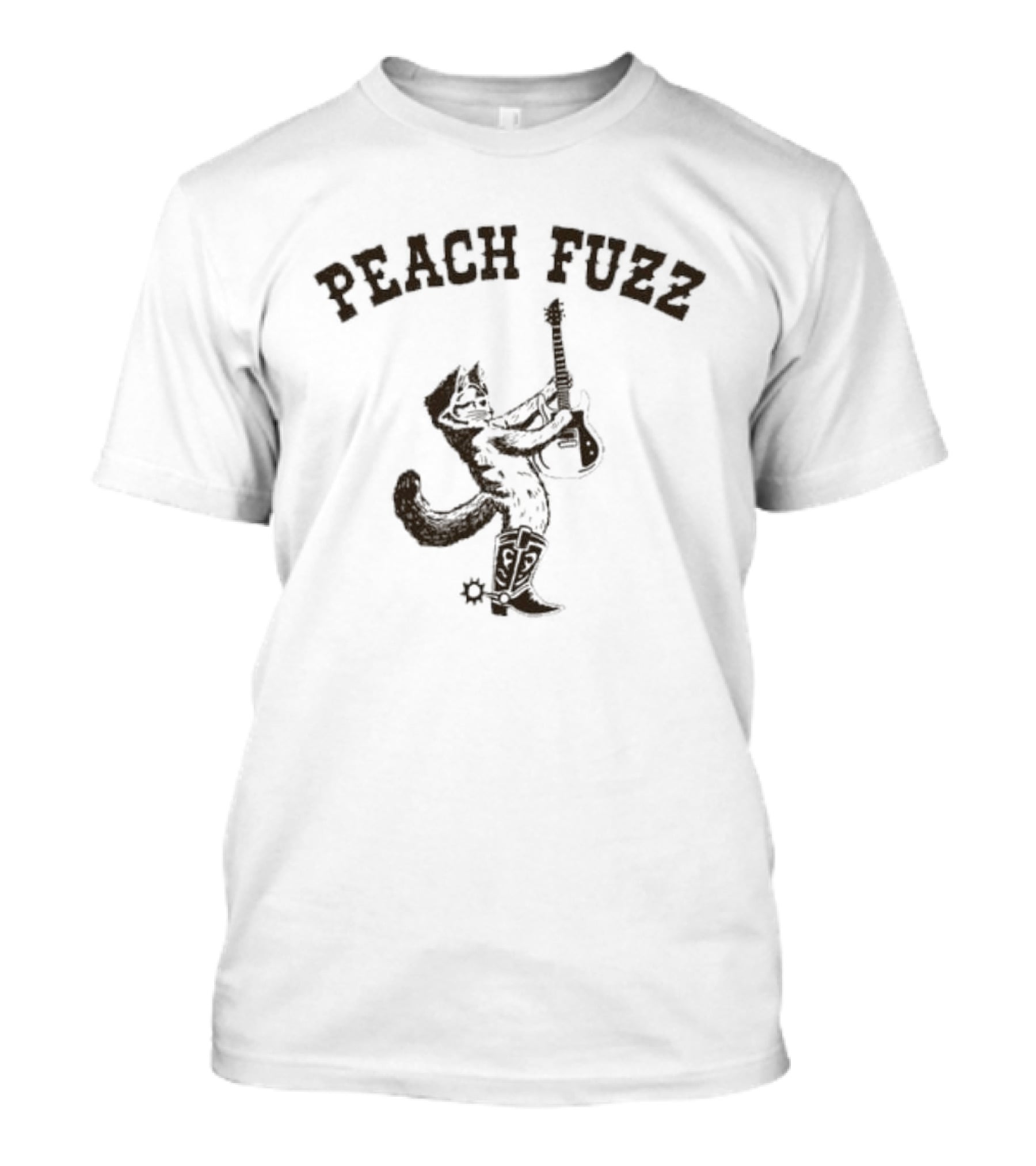 Peach Fuzz Cowboy Cat Smoking T-Shirt