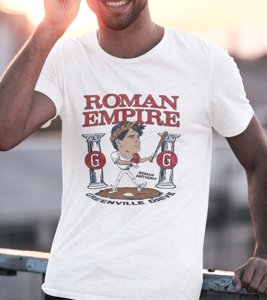 Roman Empire Greenville Drive Roman Anthony Baseball Player T-Shirt