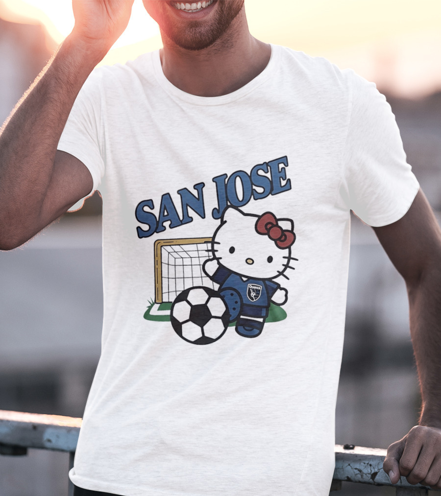 San Jose Earthquakes FC Hello Kitty Soccer Collaboration T-Shirt