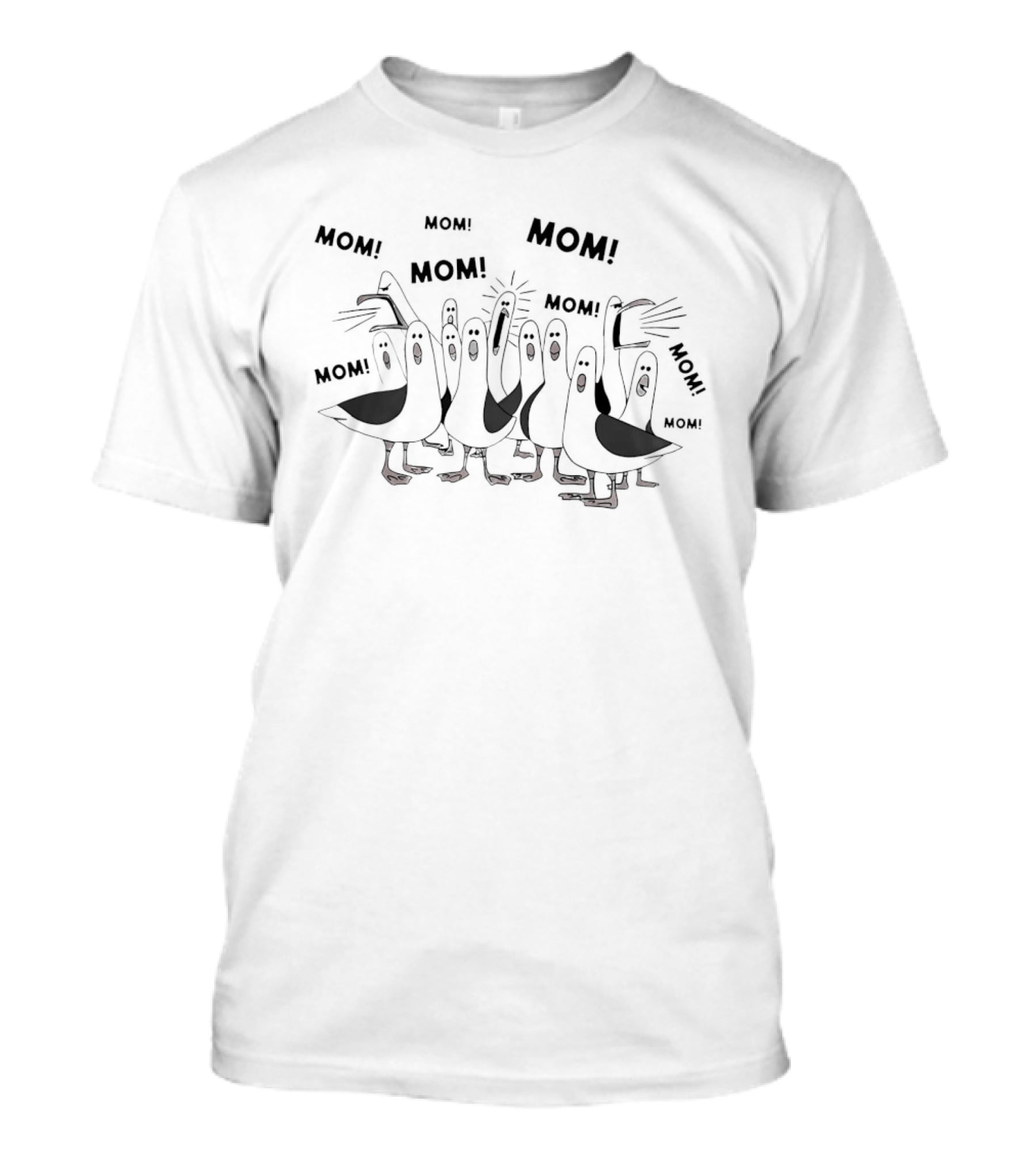 Seagull Mom Mom Mom Mother's Day Mom Repeated Seagull Appeal T-Shirt