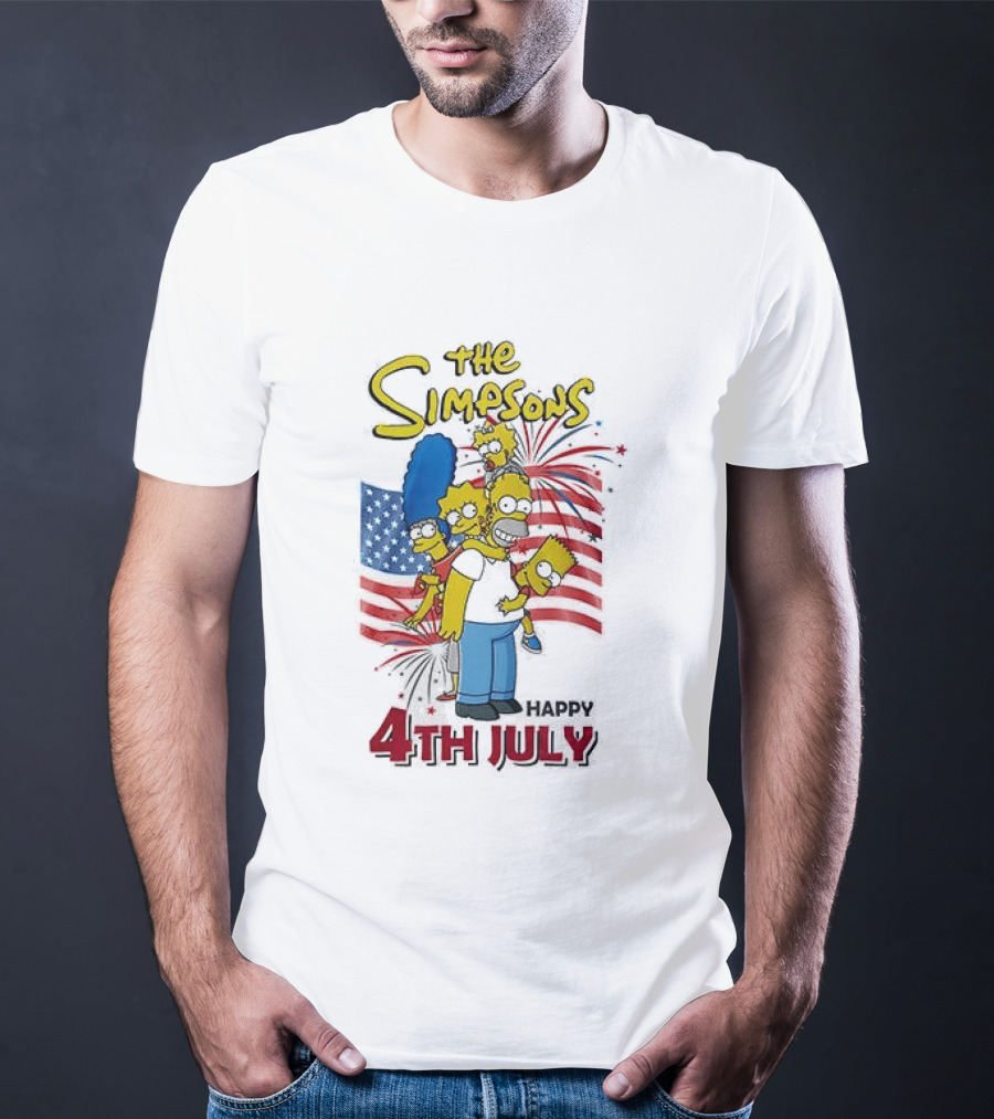 The Simpsons 4th July 250th USA Anniversary Celebration T-Shirt