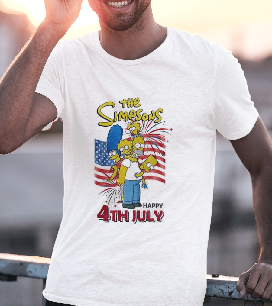 The Simpsons 4th July 250th USA Anniversary Celebration T-Shirt