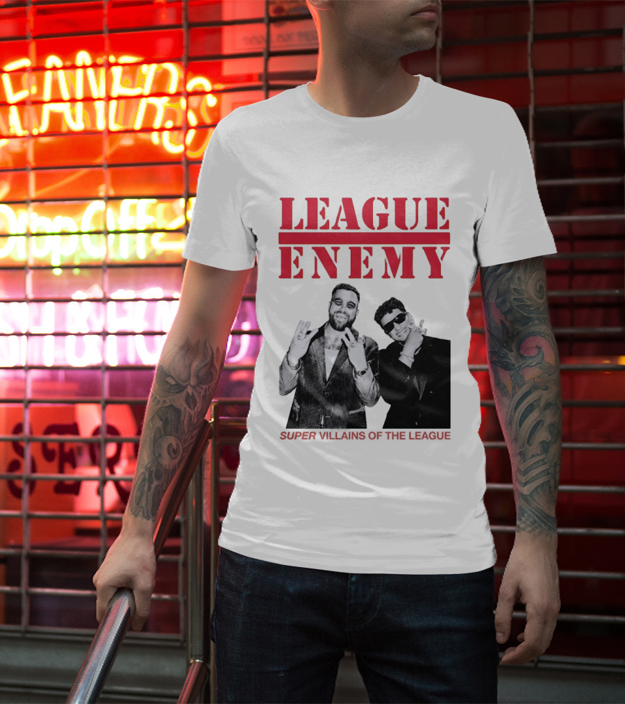 League Enemy Super Villains Of The League Patrick Mahomes Travis Kelce T-Shirt