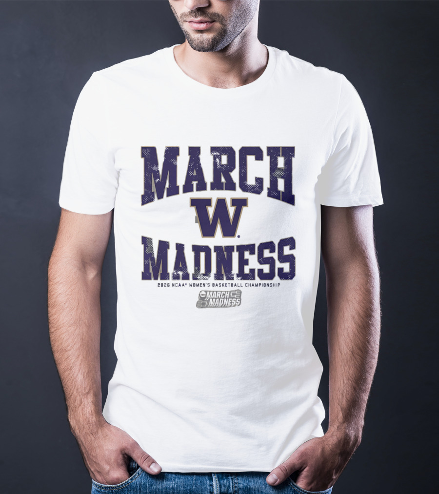 Washington Huskies 2026 NCAA Women's Basketball March Madness T-Shirt