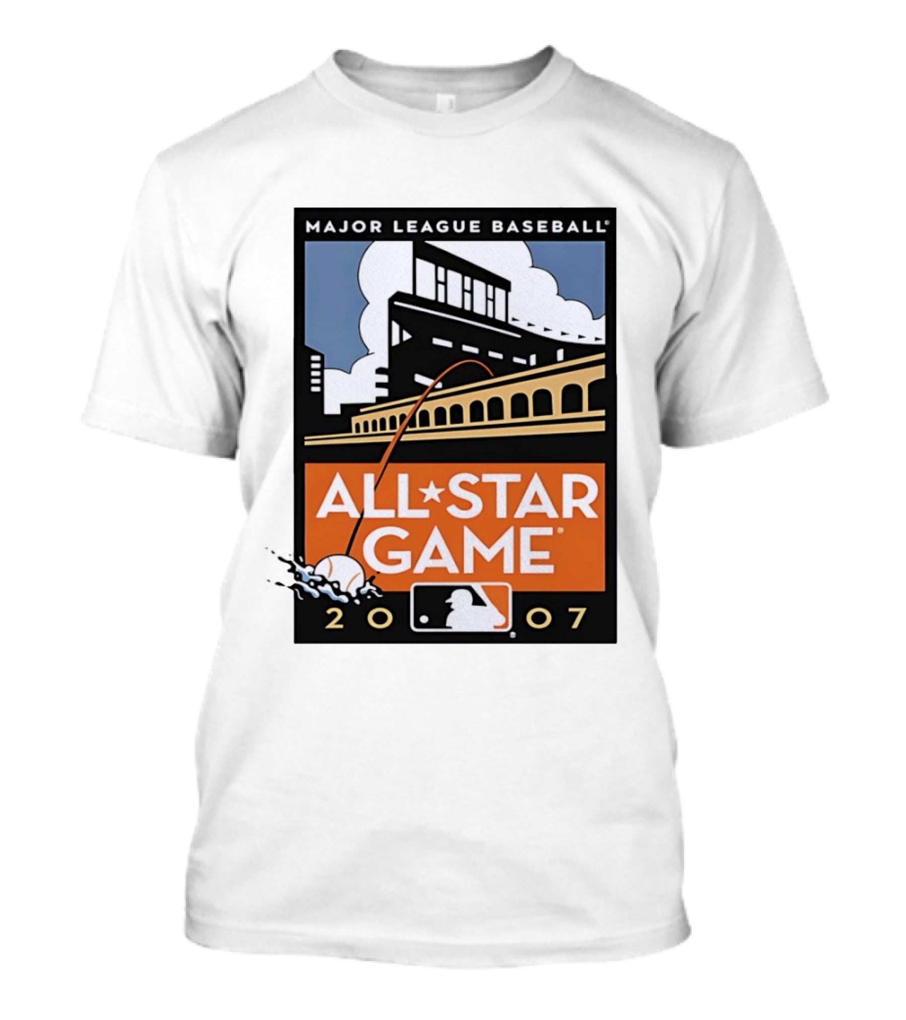 Major League Baseball All Star Game 2007 Stadium Illustrations T-Shirt