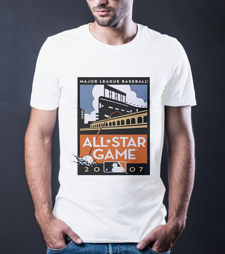 Major League Baseball All Star Game 2007 Stadium Illustrations T-Shirt
