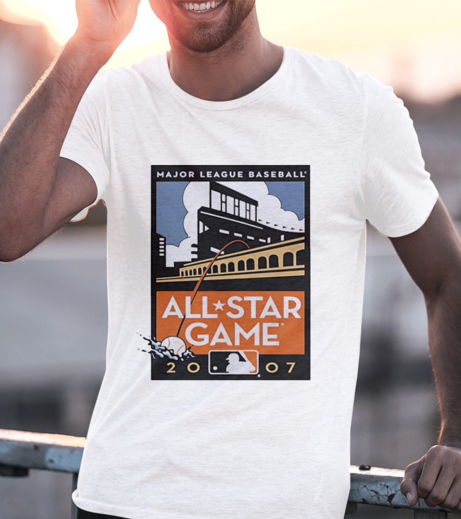Major League Baseball All Star Game 2007 Stadium Illustrations T-Shirt