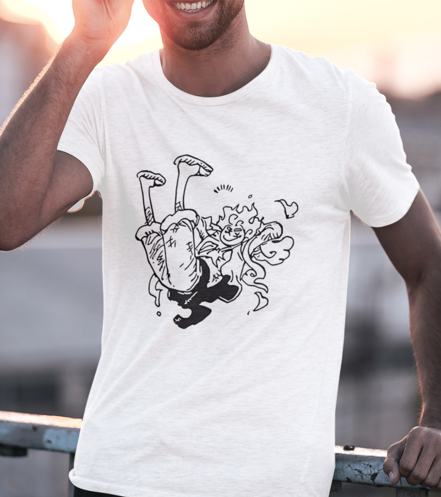 Luffy Gear Fifth Transformation Energetic Pose One Piece 5 T-Shirt