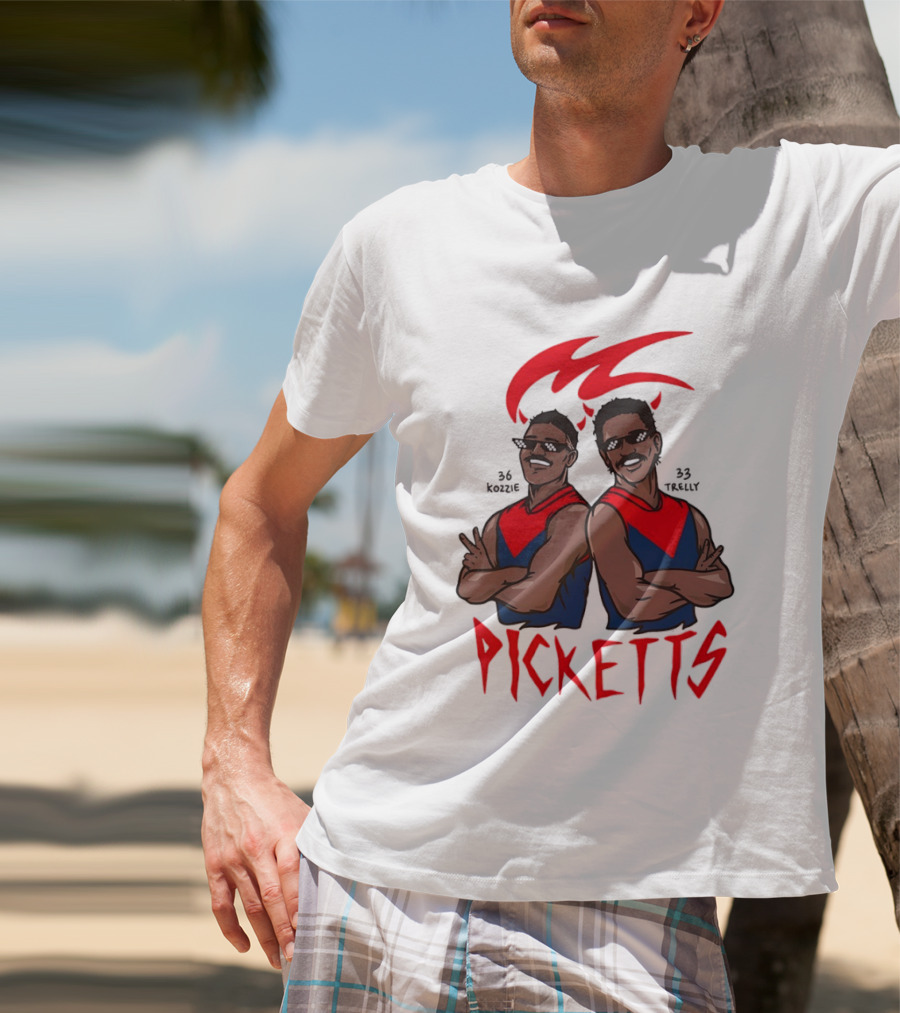 Melbourne Demons 36 Kozzie 33 Trelly Picketts AFL T-Shirt